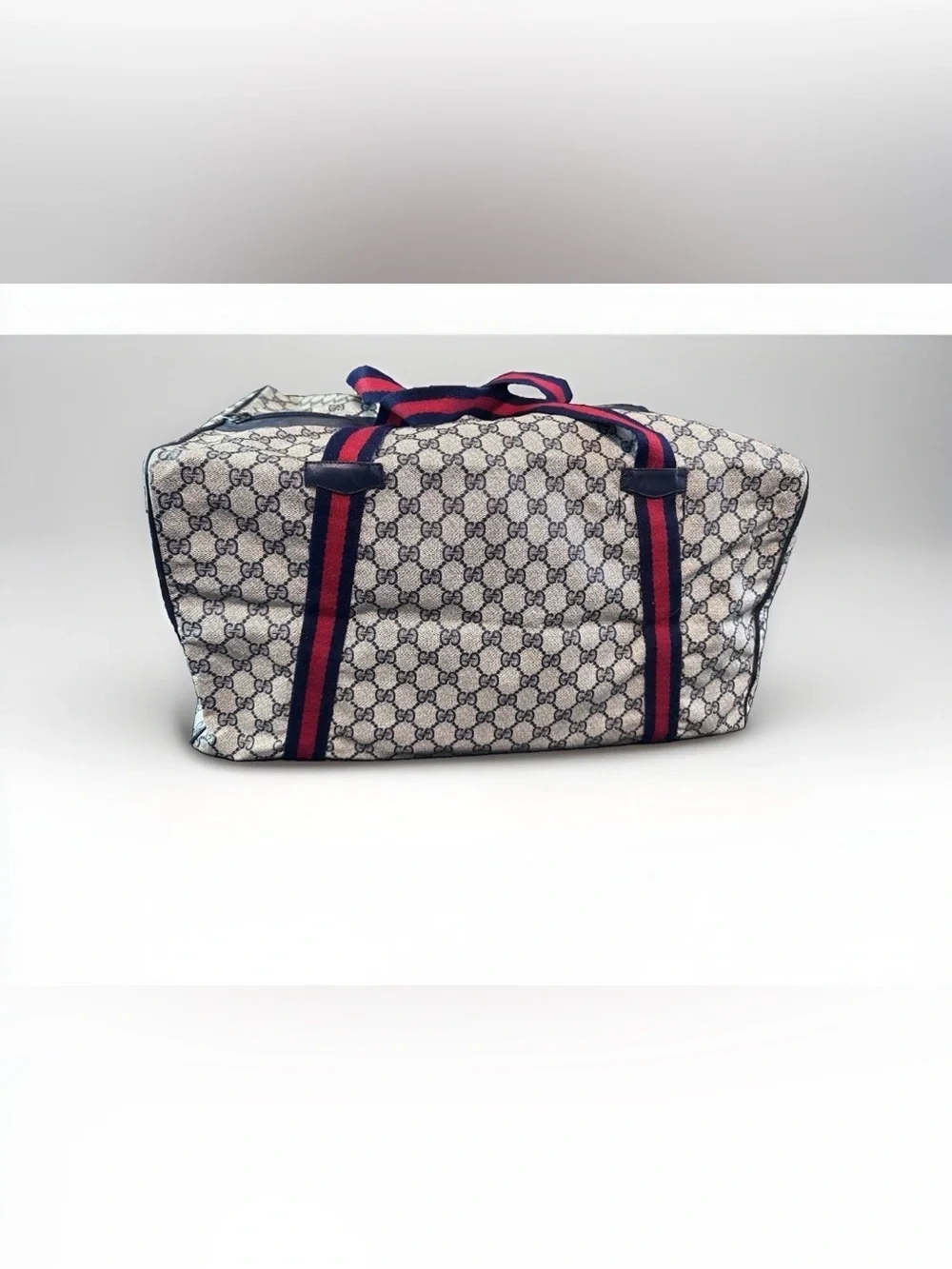 Gucci Duffle Bag GG Logo Canvas Folding Travel Carry On